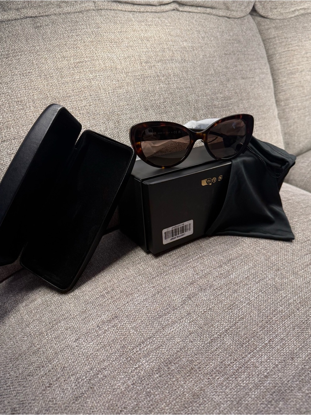 Versace Tortoiseshell Cat-Eye Sunglasses with Brown Lenses